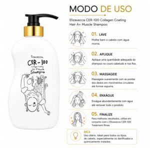 Cos Shampoo Elizavecca Cer-100 Collagen Coating Hair Muscle 50ml - Imagen 4