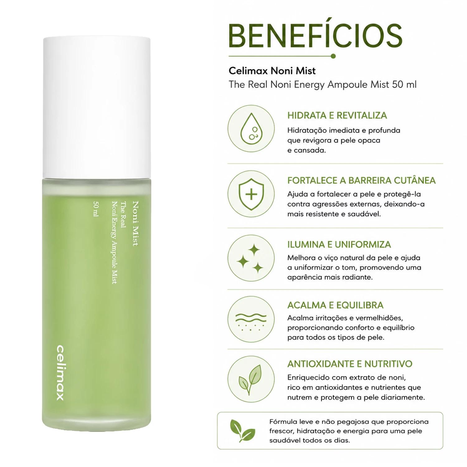 Sérum Facial Celimax Noni Ampoule Calming + Radiance Jumbo 50ml - Imagen 3