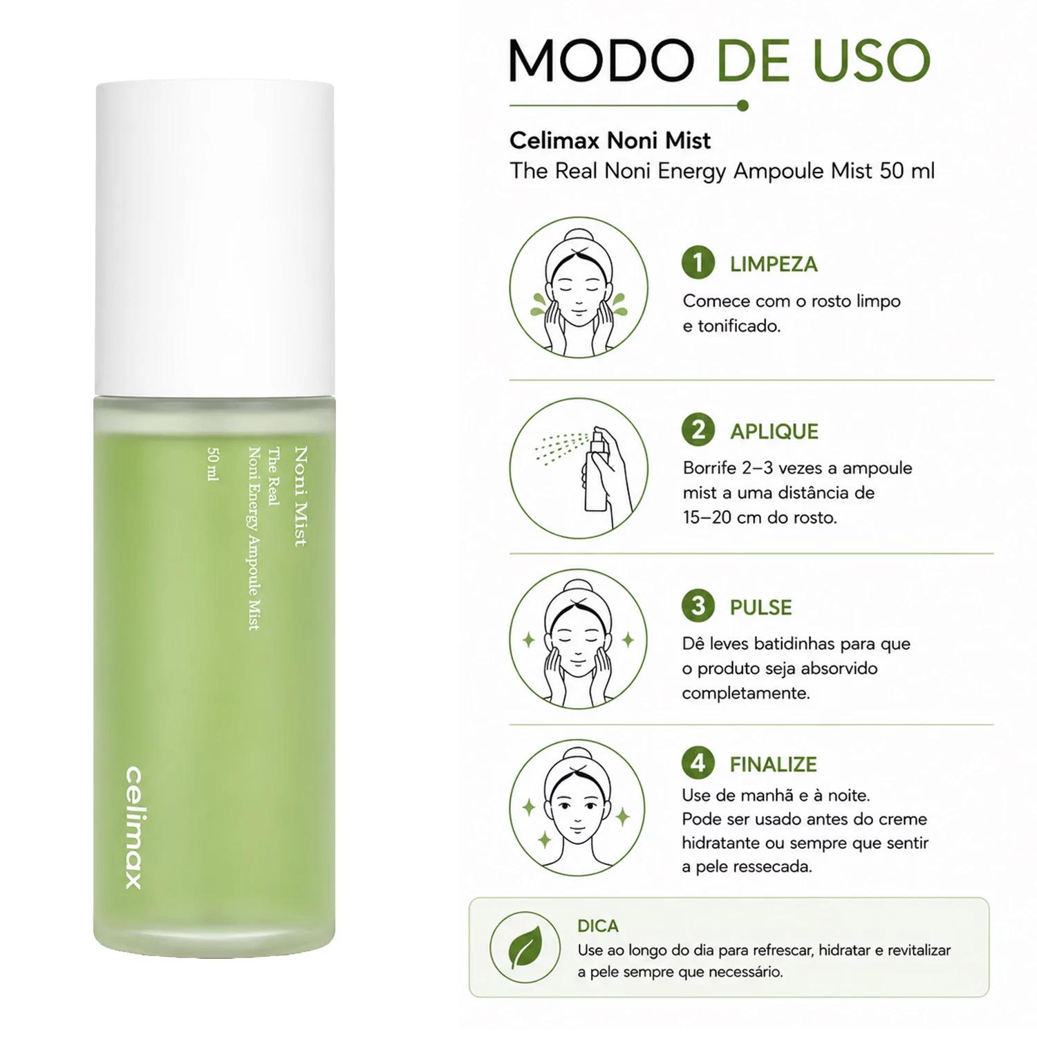 Sérum Facial Celimax Noni Ampoule Calming + Radiance Jumbo 50ml - Imagen 4