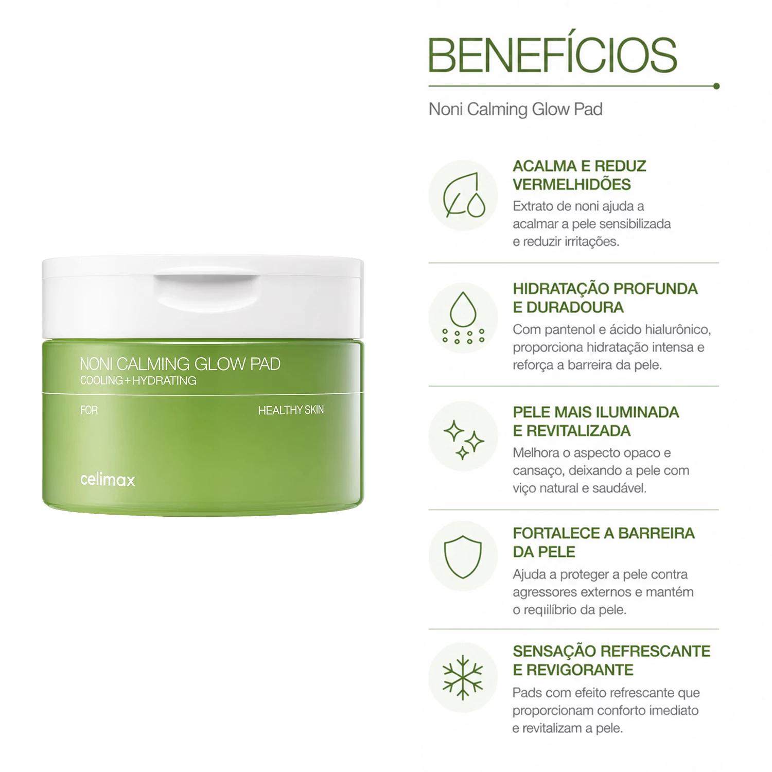 Pads Faciales Celimax Noni Calming Glow - 50 Unidades - Imagen 3