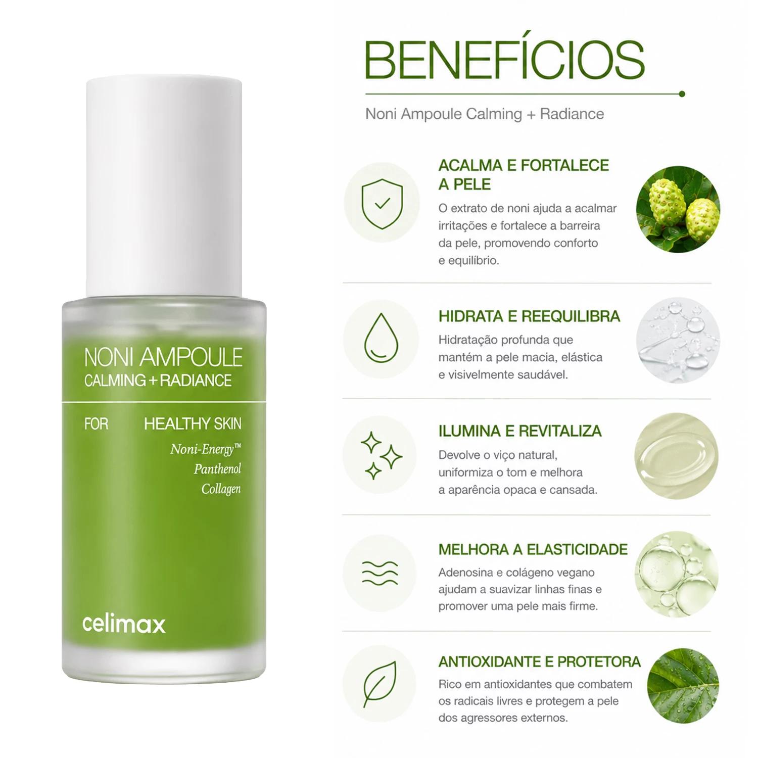 Tónico Facial Celimax Noni Ampoule Calming + Radiance 30ml - Imagen 3