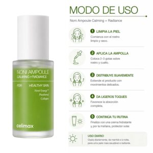 Tónico Facial Celimax Noni Ampoule Calming + Radiance 30ml - Imagen 4
