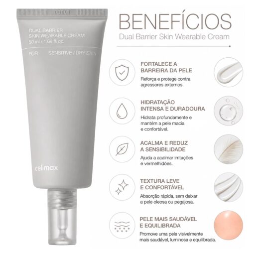 Alternative view of Creme Facial Celimax Dual Barrier Skin Wearable 50ml