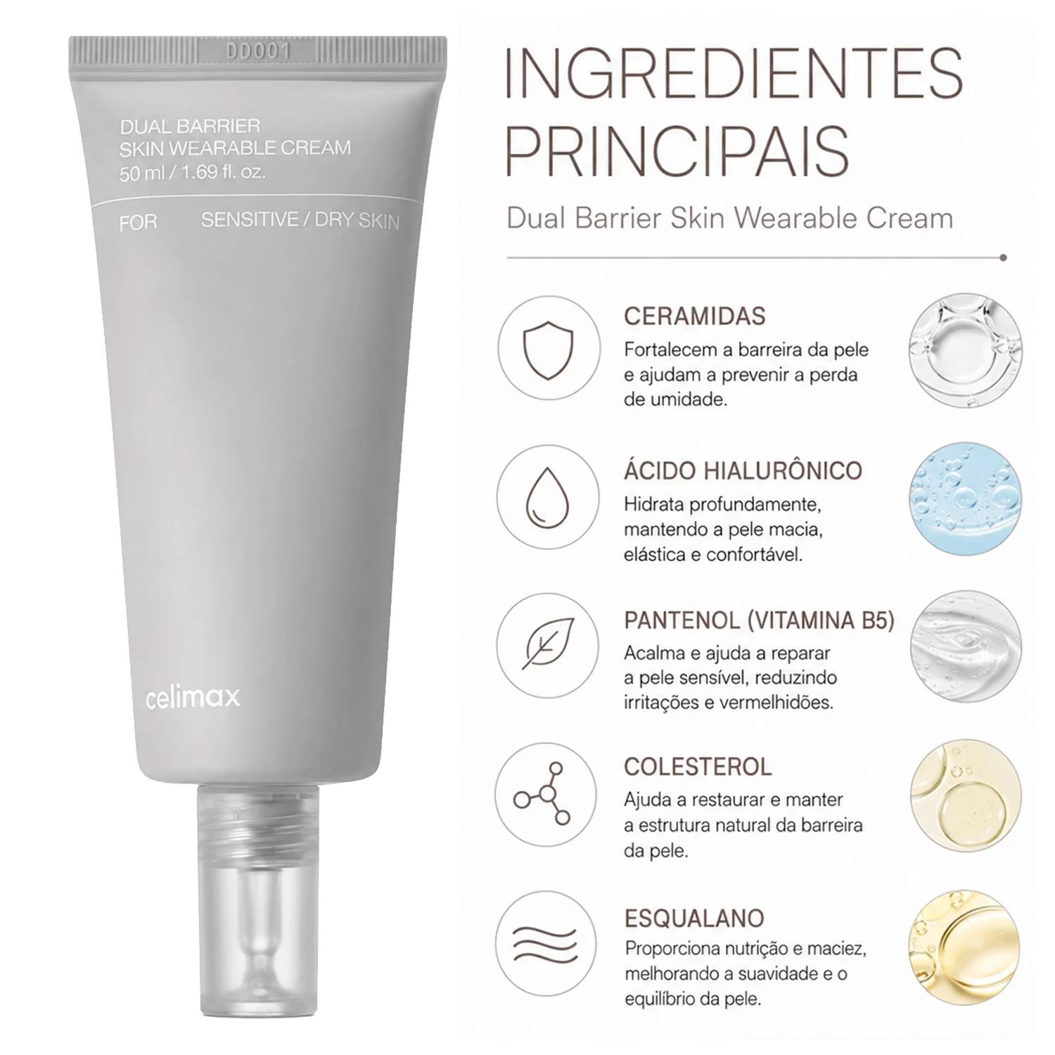 Creme Facial Celimax Dual Barrier Skin Wearable 50ml - Imagen 3