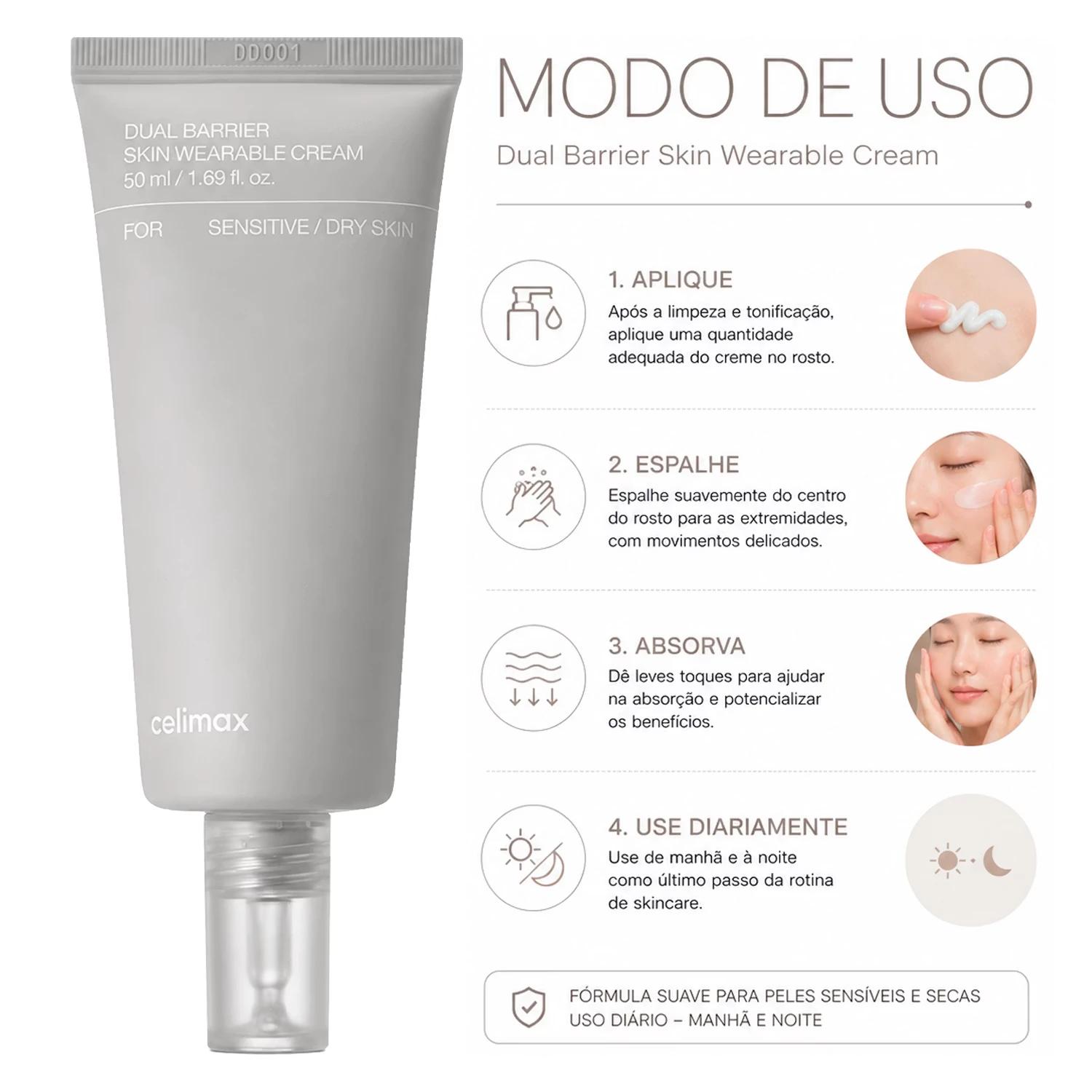 Creme Facial Celimax Dual Barrier Skin Wearable 50ml - Imagen 4