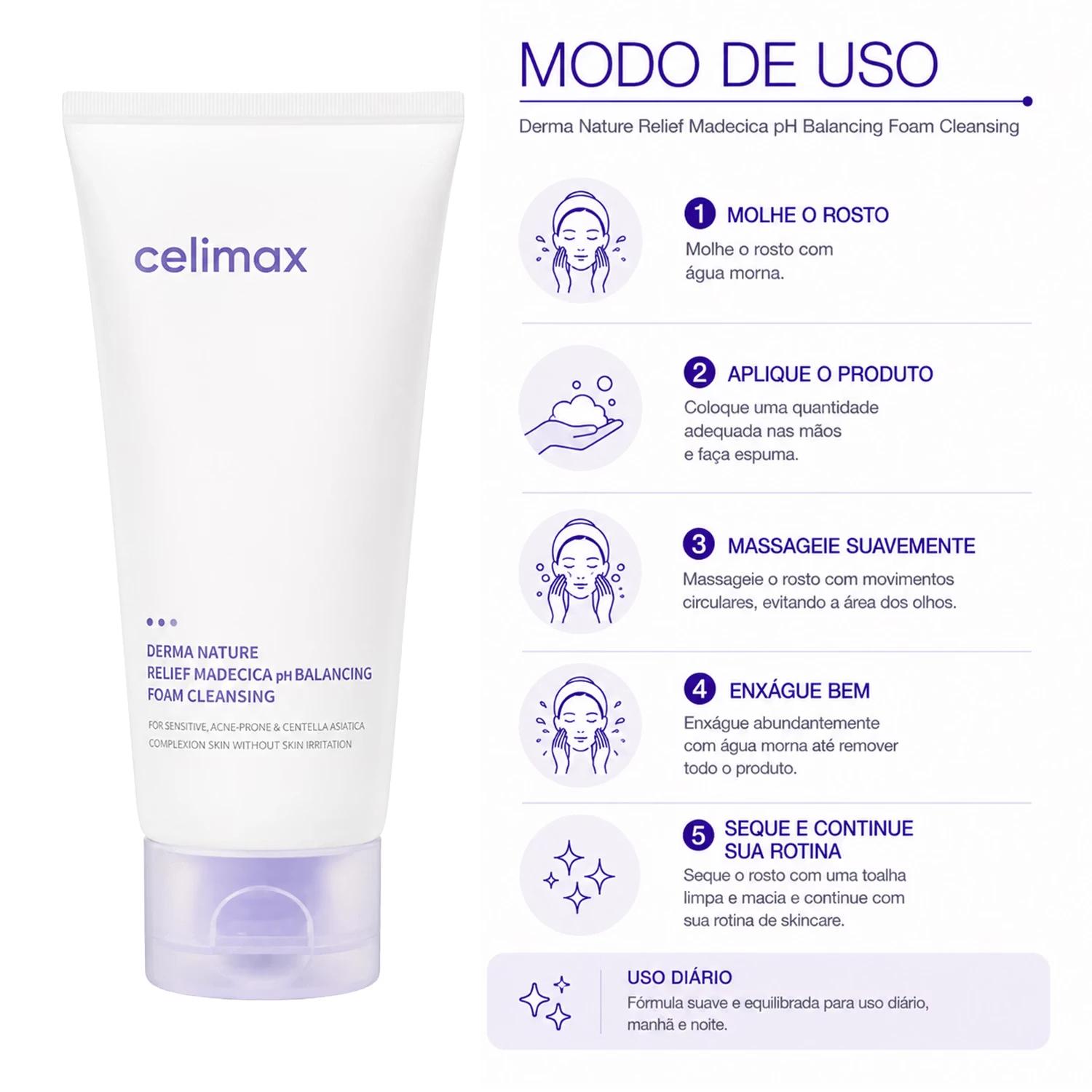 COS Limpieza FACIAL CELIMAX DERMA NATURE RELIEF MADECICA PH BALAN 150ML - Imagen 4