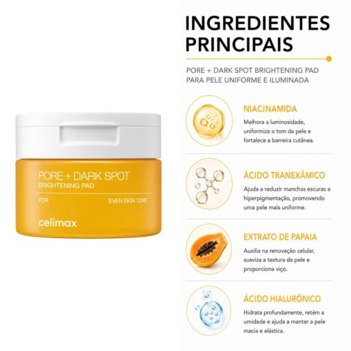 Alternative view of Pads Faciales Celimax Pore + Dark Spot Brightening - 40 Unidades