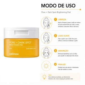 Pads Faciales Celimax Pore + Dark Spot Brightening - 40 Unidades - Imagen 4
