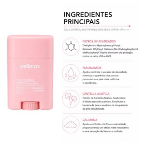 Protector Solar En Bastón Celimax Oil Control Mattifying Sun Stick Spf50+ 19g - Imagen 2