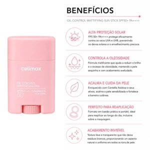 Protector Solar En Bastón Celimax Oil Control Mattifying Sun Stick Spf50+ 19g - Imagen 3