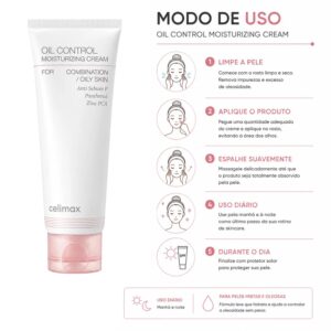 Creme Facial Celimax Oil Control Moisturizing 80ml - Imagen 4