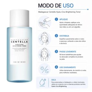 Tónico Facial SKIN1004 Madagascar Centella Hyalu-Cica Brightening 210ml - Imagen 4