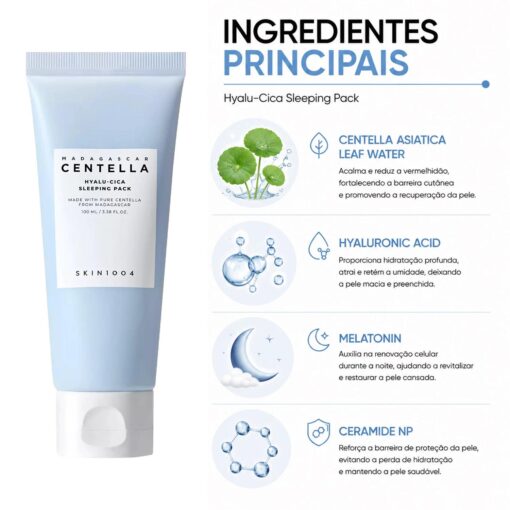 Alternative view of Máscara Facial Noturna SKIN1004 Madagascar Centella Hyalu-Cica Sleeping Pack 100ml