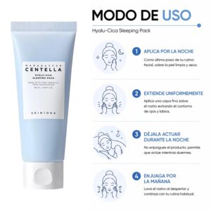 Máscara Facial Noturna SKIN1004 Madagascar Centella Hyalu-Cica Sleeping Pack 100ml - Imagen 4