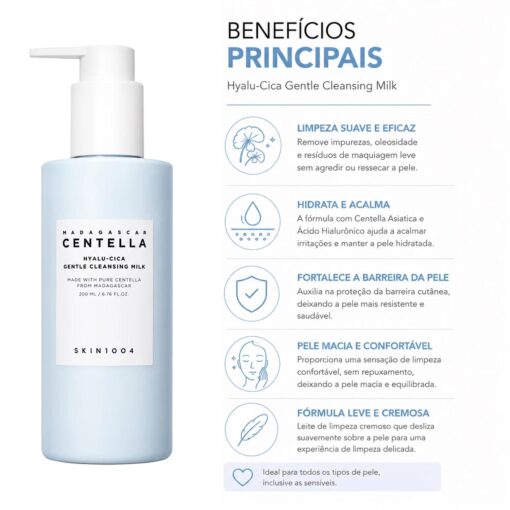 Alternative view of Gel de Limpeza Facial SKIN1004 Madagascar Centella Hyalu-Cica Gentle Cleansing Milk 200ml