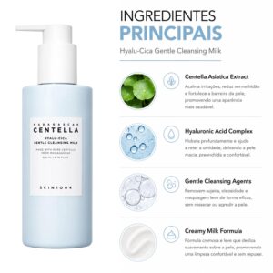 Gel de Limpeza Facial SKIN1004 Madagascar Centella Hyalu-Cica Gentle Cleansing Milk 200ml - Imagen 3