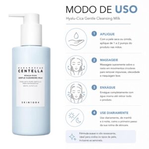 Gel de Limpeza Facial SKIN1004 Madagascar Centella Hyalu-Cica Gentle Cleansing Milk 200ml - Imagen 4