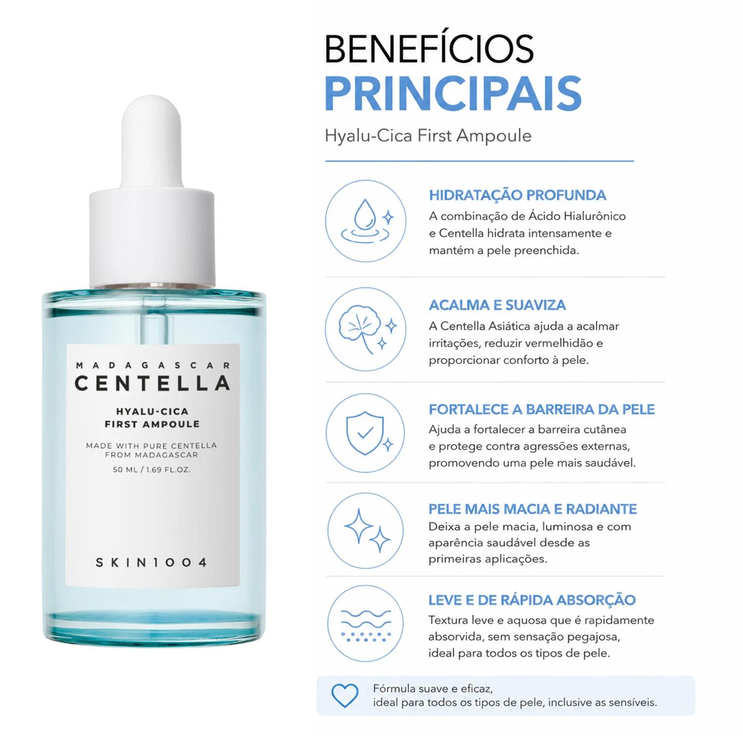 Sérum Facial SKIN1004 Madagascar Centella Hyalu-Cica First Ampoule 50ml - Imagen 3