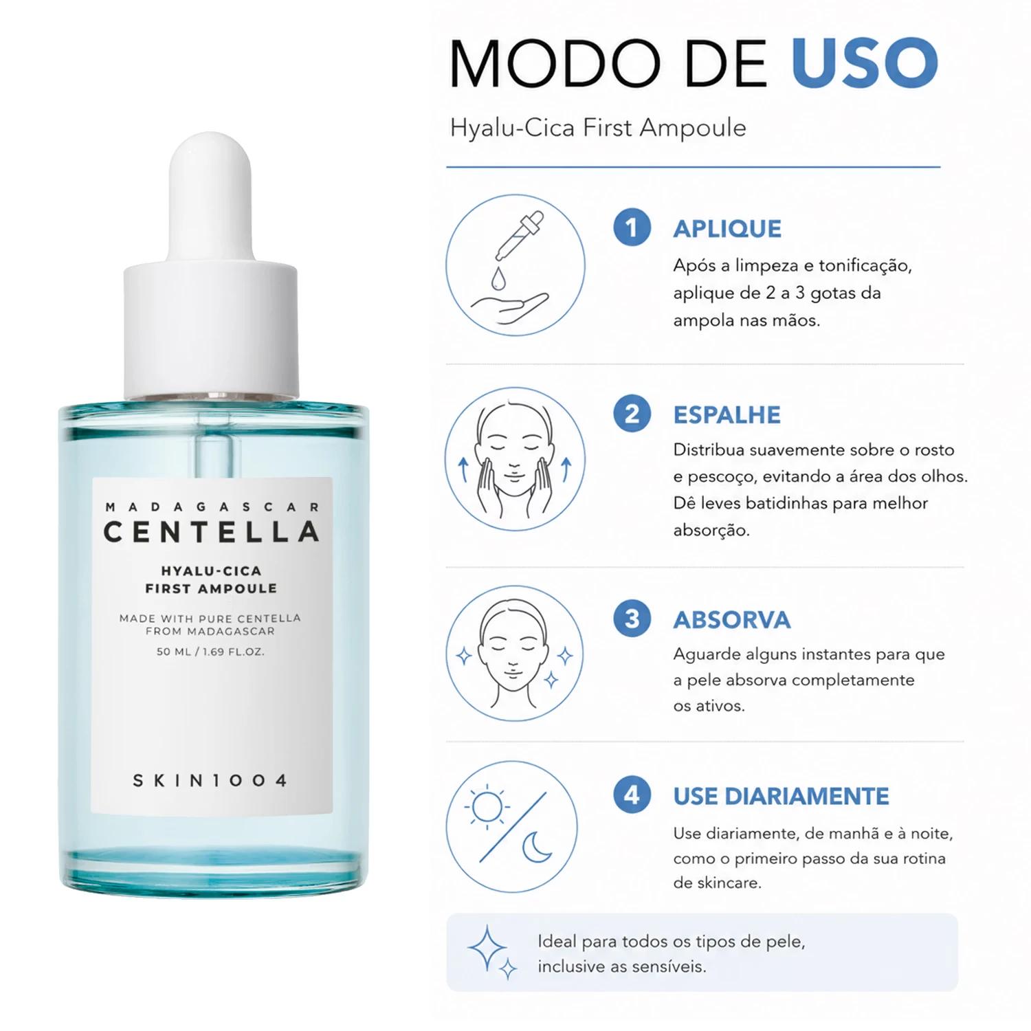 Sérum Facial SKIN1004 Madagascar Centella Hyalu-Cica First Ampoule 50ml - Imagen 4