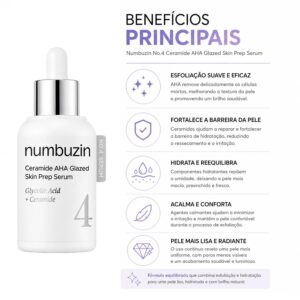 Sérum Facial Numbuzin No.4 Ceramide AHA GLazed Skin Prep 30ml - Imagen 3