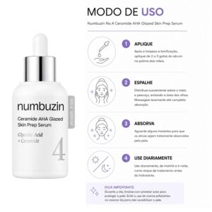 Sérum Facial Numbuzin No.4 Ceramide AHA GLazed Skin Prep 30ml - Imagen 4