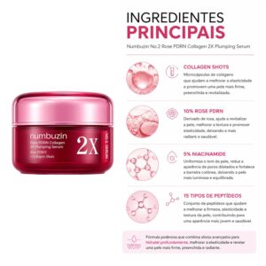 Sérum Facial Numbuzin No. 2 Rose PDRN Collagen 2x Plumping 30ml - Imagen 2