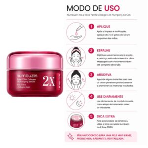 Sérum Facial Numbuzin No. 2 Rose PDRN Collagen 2x Plumping 30ml - Imagen 4