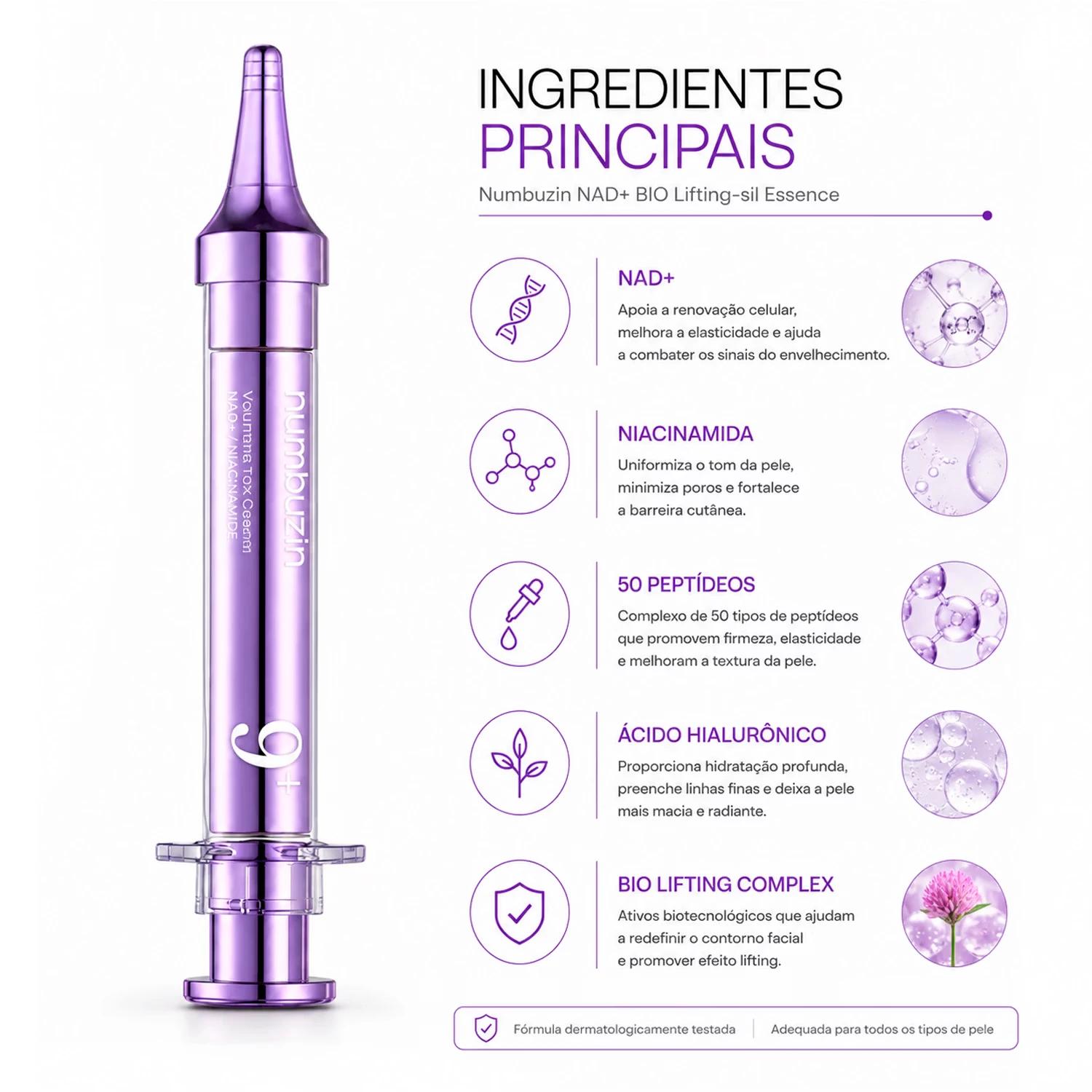 Creme Para Os Ojos Numbuzin No.9 Nad+ Retinol Volumetox Eye Cream 10ml - Imagen 2
