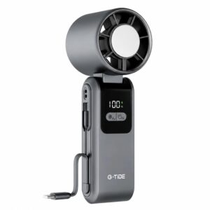 Mini Ventilador G-Tide FH02 Recargable 5 Pás - Gris - Imagen 2