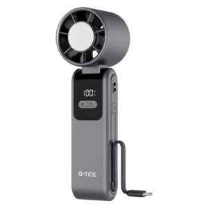 Mini Ventilador G-Tide FH02 Recargable 5 Pás - Gris - Imagen 3