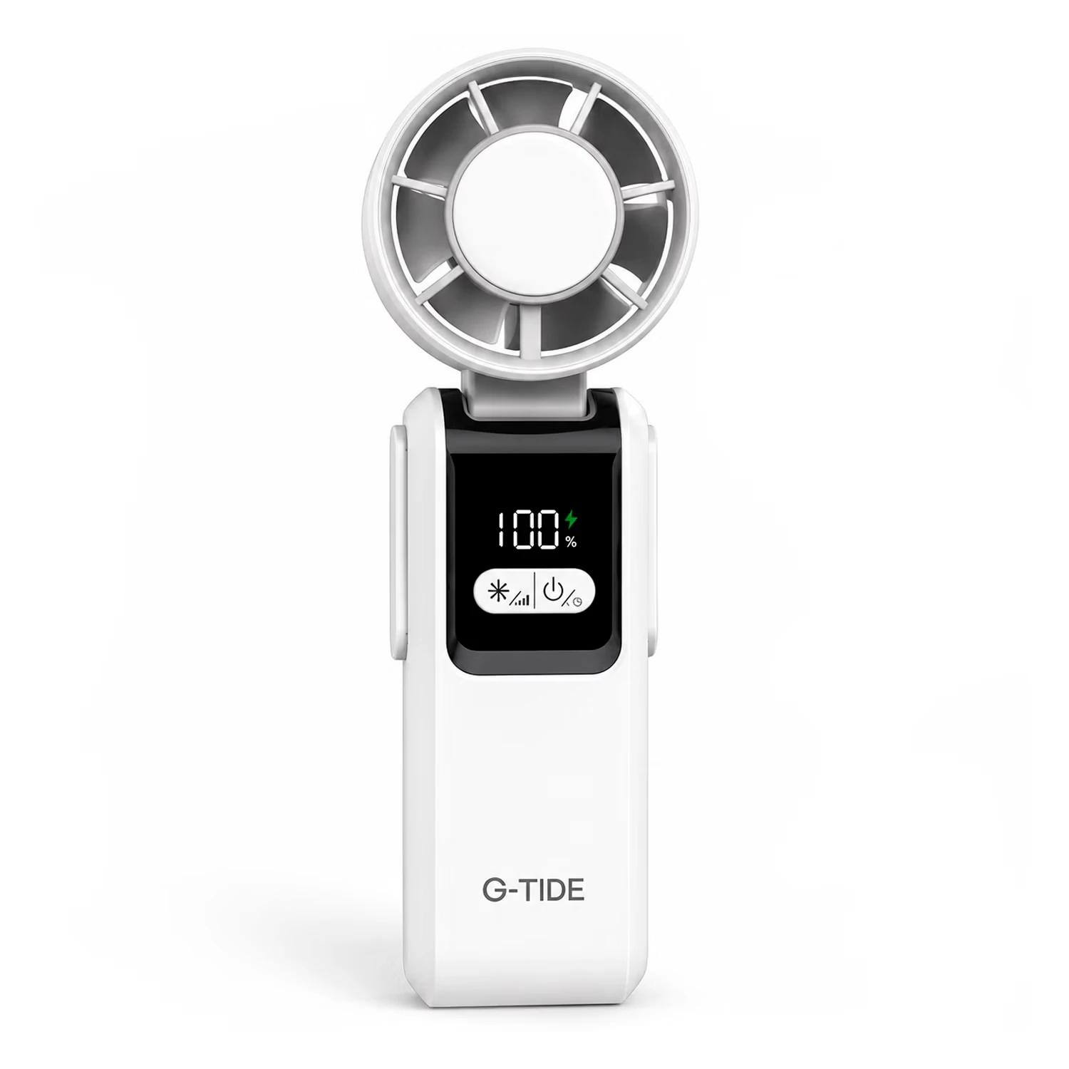 Mini Ventilador G-Tide FH02 Recargable 5 Pás - Blanco