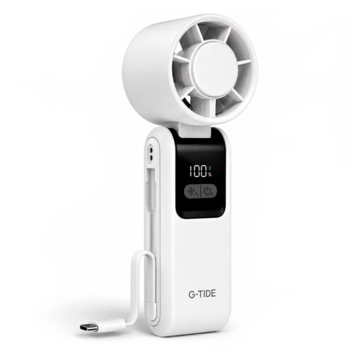 Alternative view of Mini Ventilador G-Tide FH02 Recargable 5 Pás - Blanco