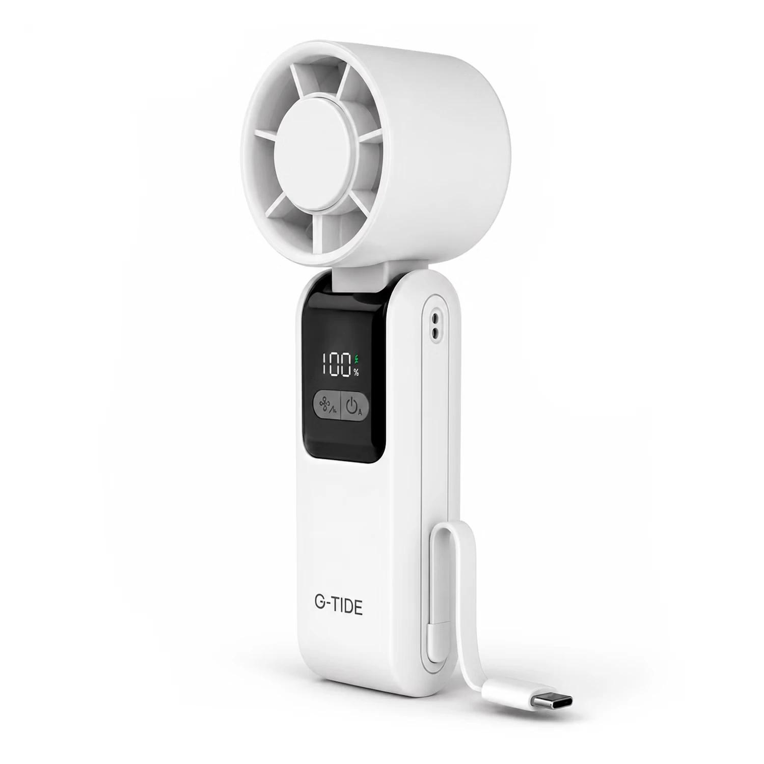 Mini Ventilador G-Tide FH02 Recargable 5 Pás - Blanco - Imagen 3