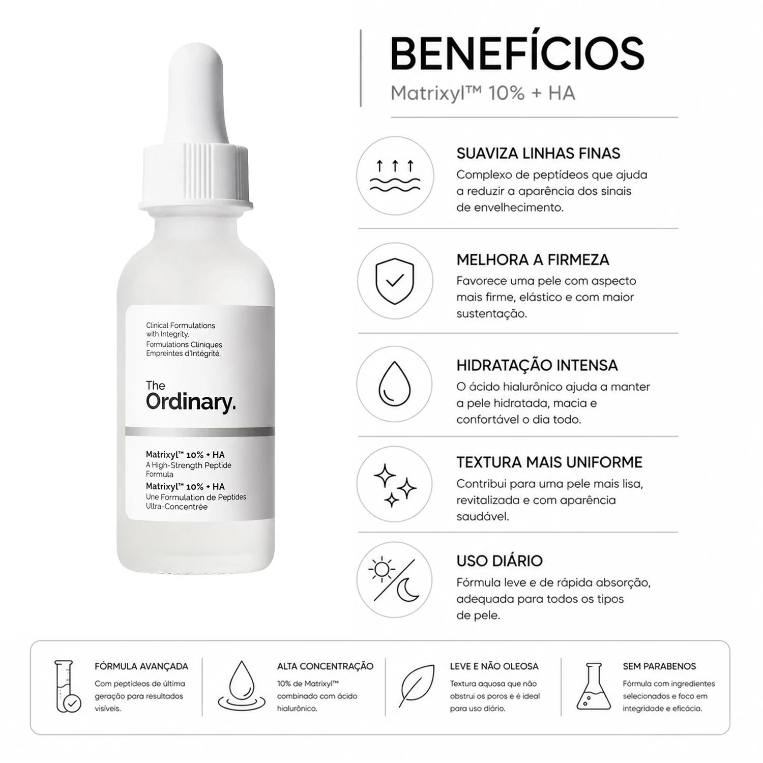Sérum Facial The Ordinary Matrixyl 10% + Hyaluronic 30ml - Imagen 3