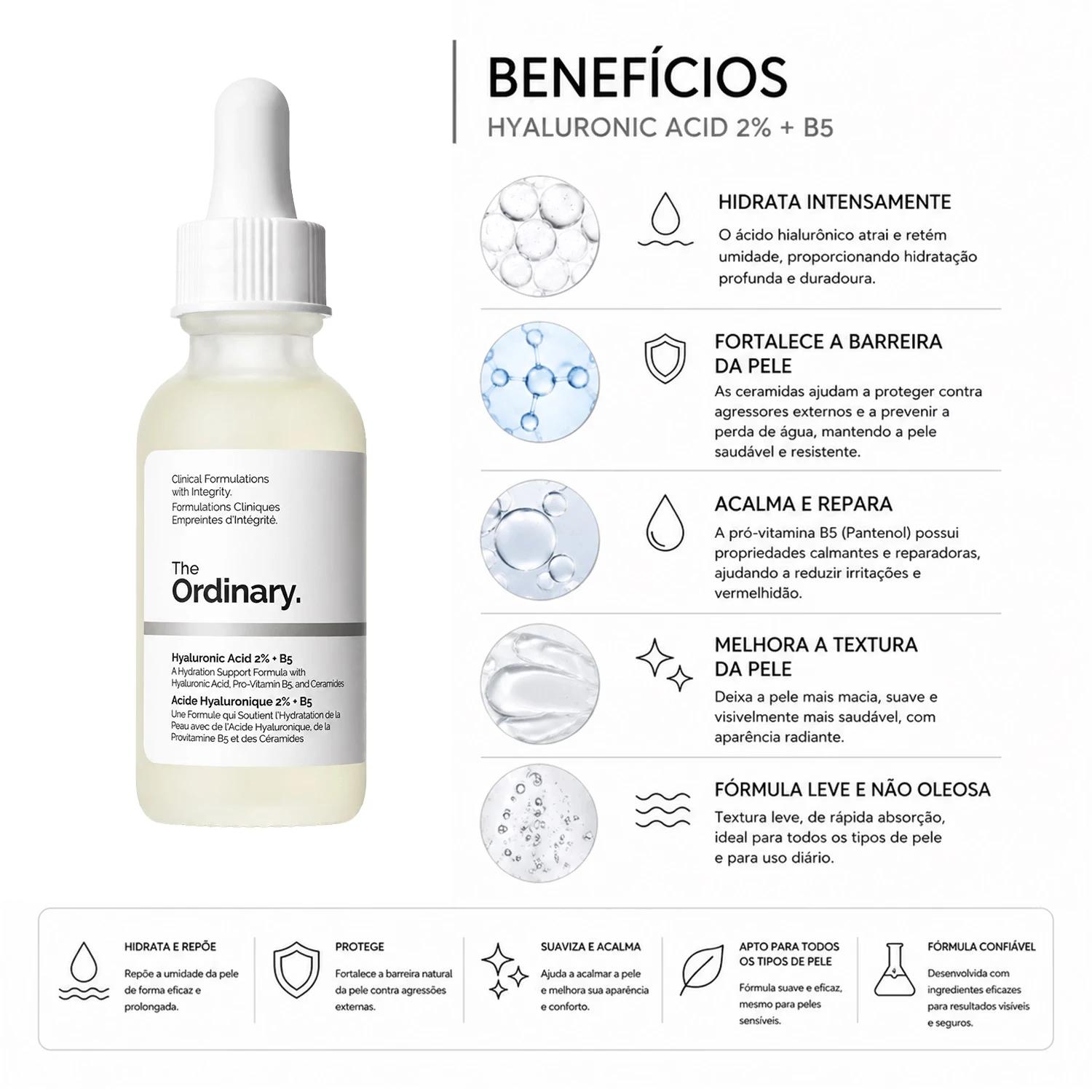 Sérum Facial The Ordinary Hyaluronic Acid 2% + B5 - Imagen 3