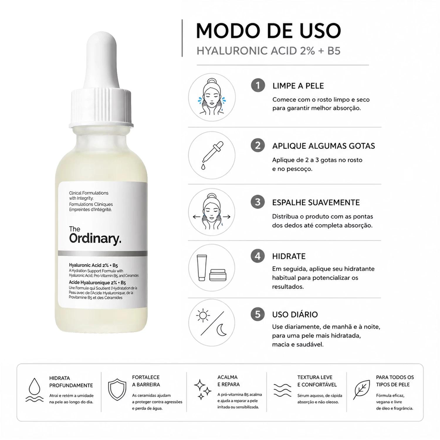 Sérum Facial The Ordinary Hyaluronic Acid 2% + B5 - Imagen 4