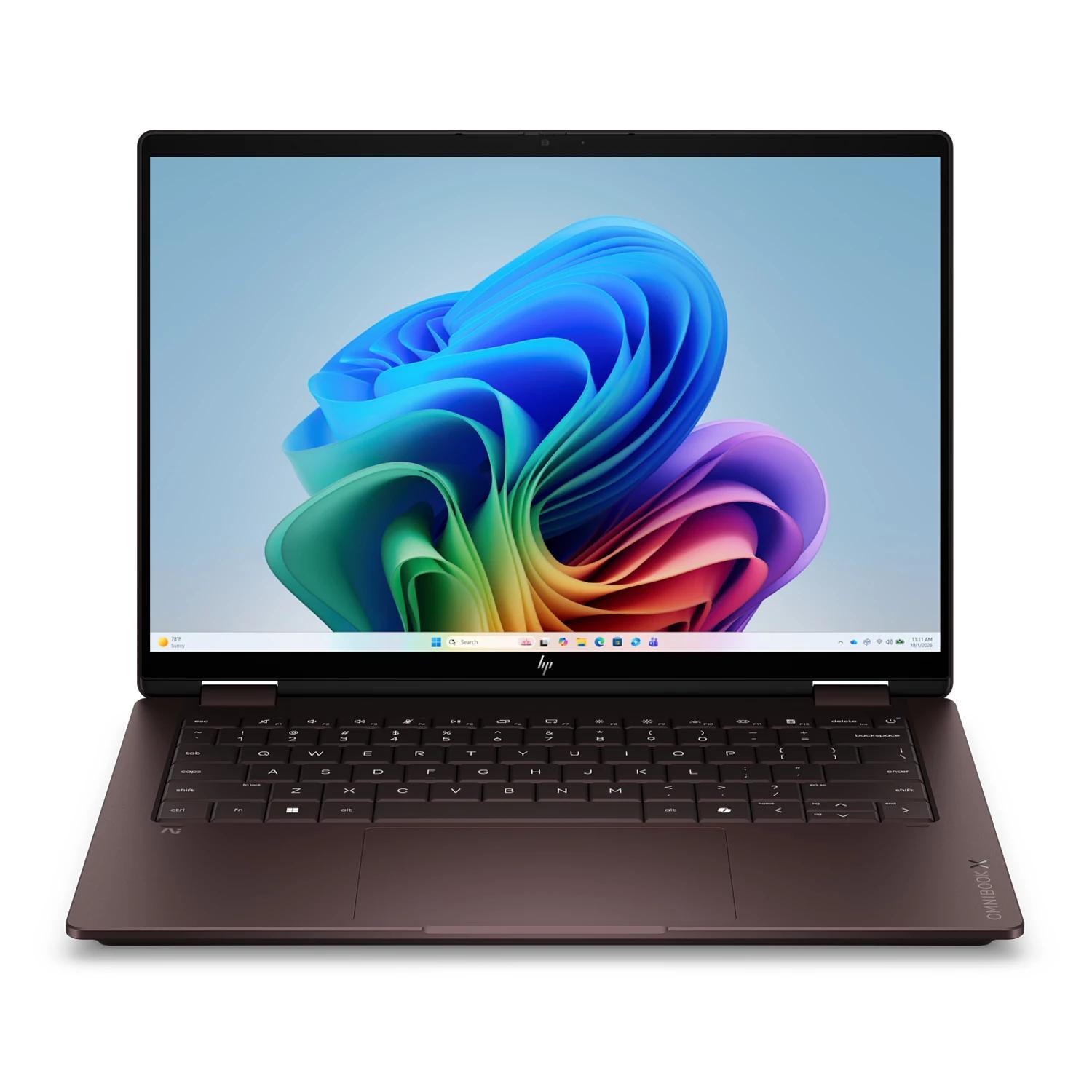 Notebook Hp Omnibook X Flip Amd Ryzen Ai 5-430 16gb Ram 512gb Ssd Pantalla 14" 2k Touch Windows 11 Inglés Marrón - 14-kc0003dx