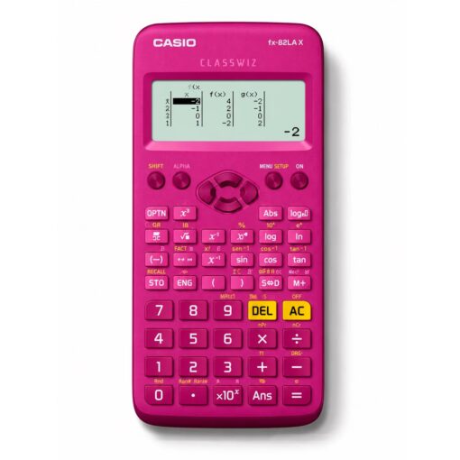 Calculadora Científica Casio FX-82LAX-PK-W-DH 12 Dígitos - Rosa