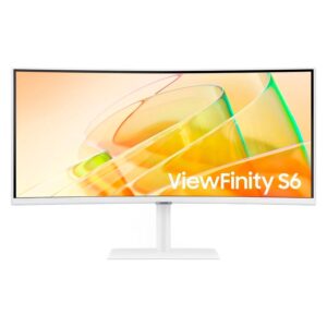 Monitor Samsung ViewFinity S6 LS34C654TANXGO 34" UWQHD Curvo 100Hz VA - Branco