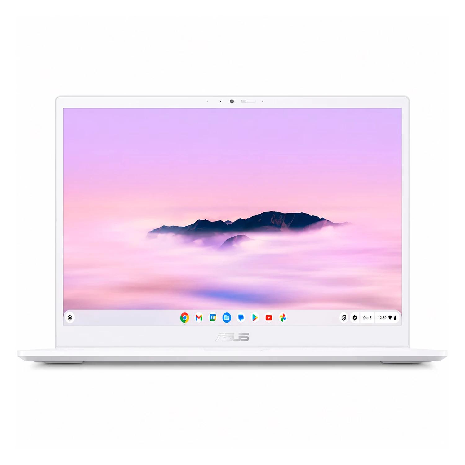 Notebook ASUS Chromebook Plus CX34 Intel Core i3-1215U 8GB RAM 256GB UFS Tela 14" Full HD ChromeOS Inglês Branco - CX3402CBA-DH386