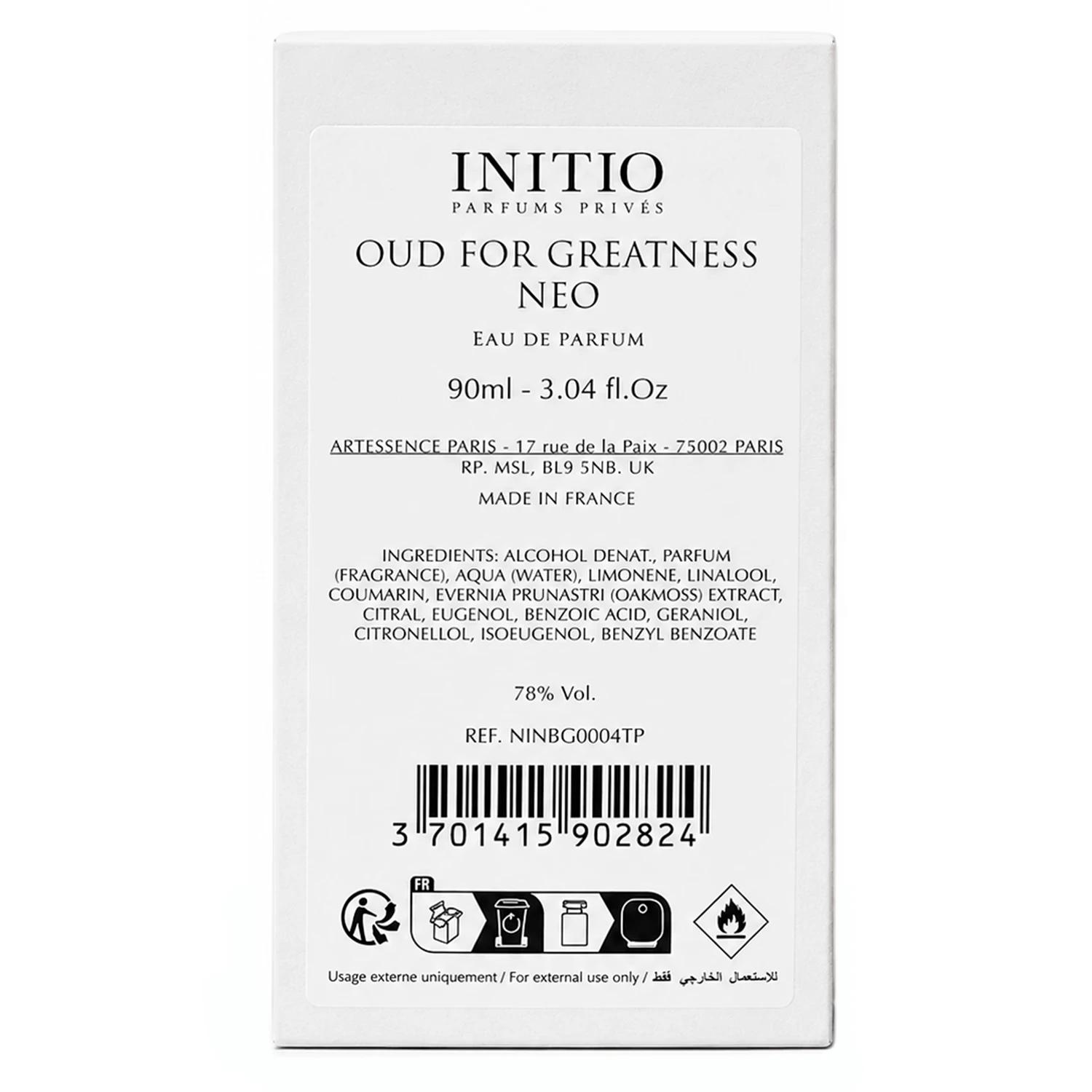 Perfume Initio Oud For Greatness Neo Eau De Parfum Unisex 90ml - (tester) - Imagen 3