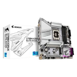 Placa Mãe Gigabyte Z790M Aorus Elite Ice AX DDR5 Socket LGA 1700 Chipset Intel Z790 Express ATX