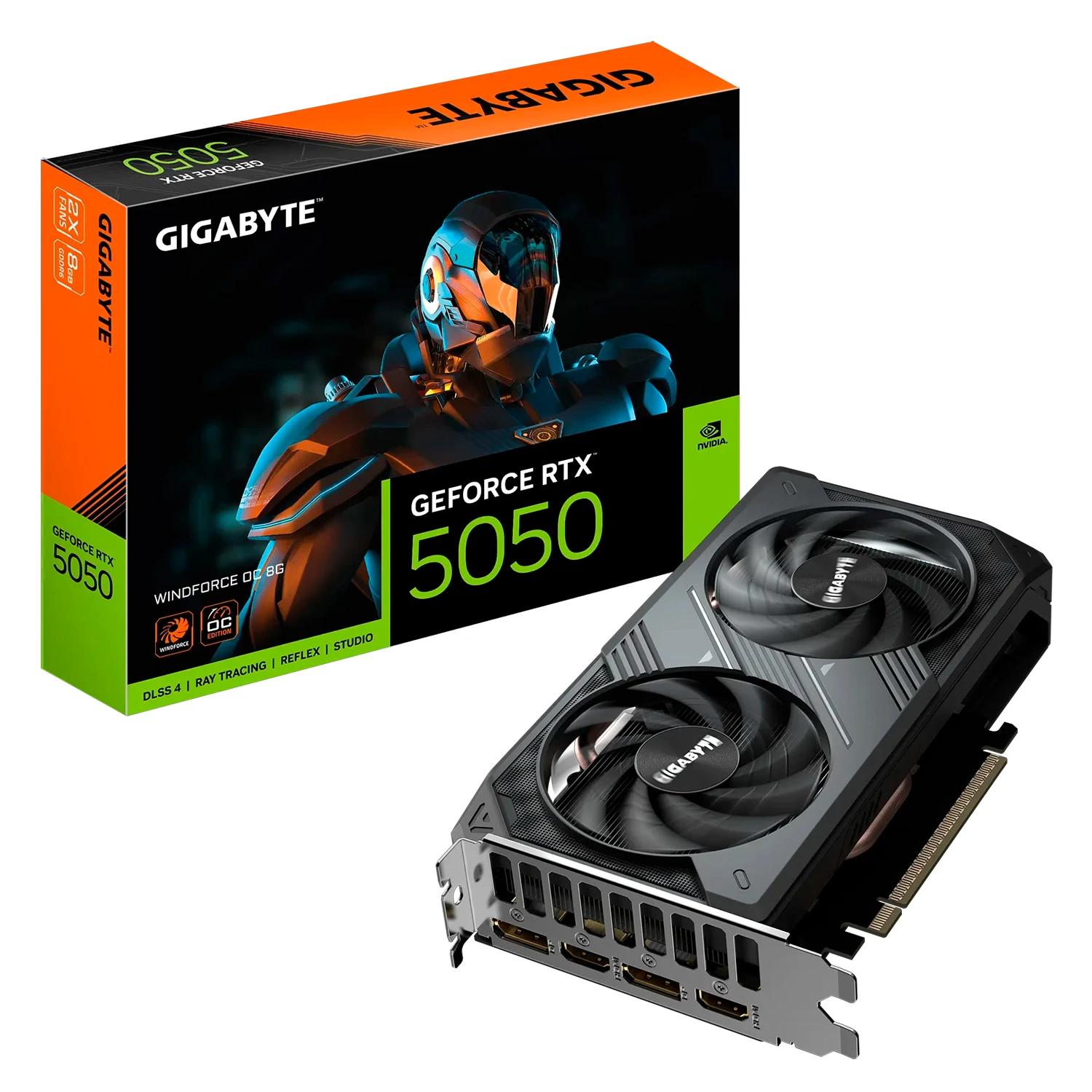 Placa De Video Gigabyte Windforce Oc Nvidia Geforce Rtx-5050 8gb Gddr6 - Gv-n5050wf2oc-8gd