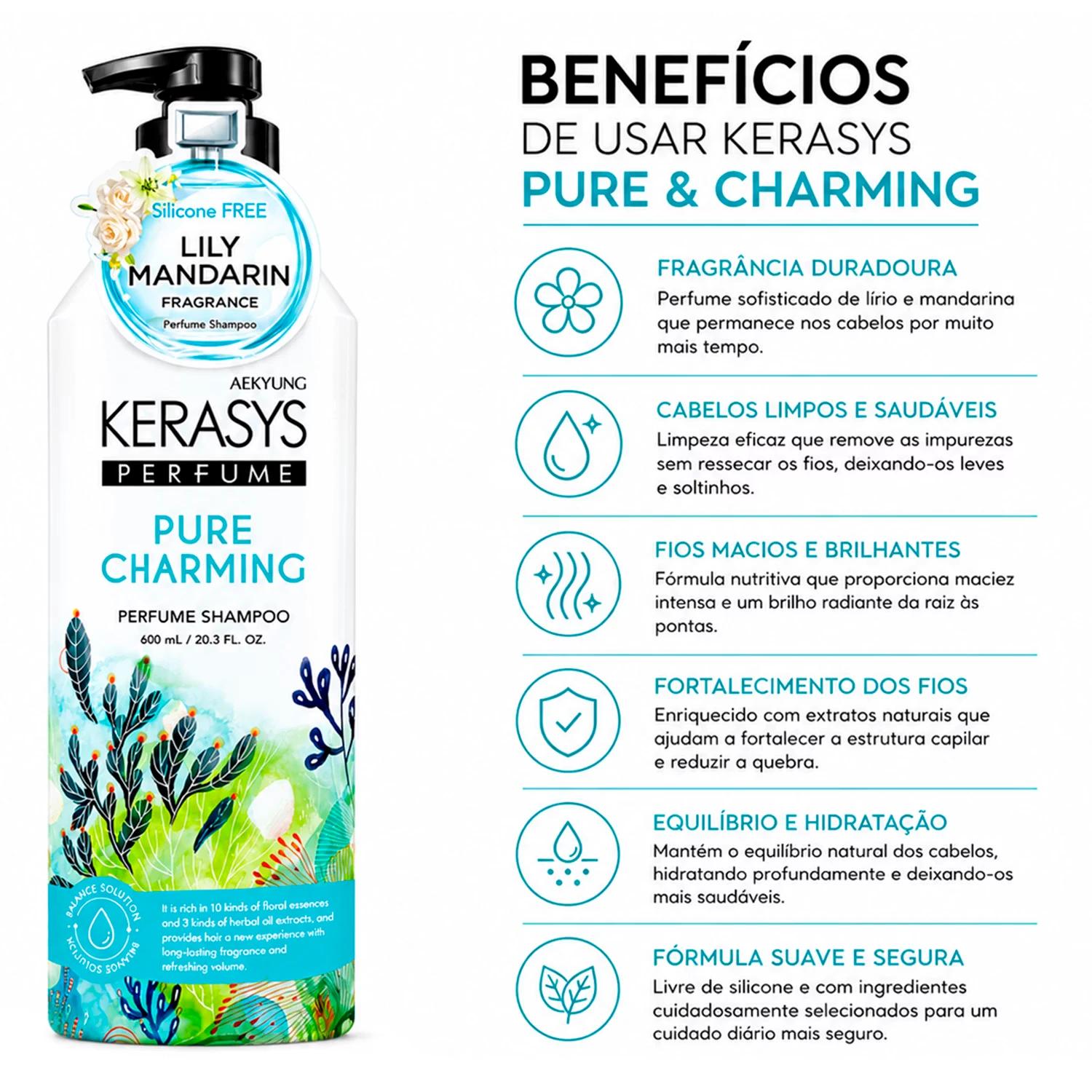 Shampoo Kerasys Pure & Charming 600ml - Imagen 3