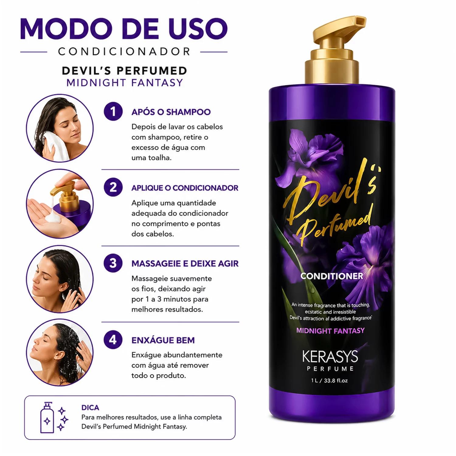 Condicionador Kerasys Devils Perfumado Midnight Fantasy 1l - Imagen 4