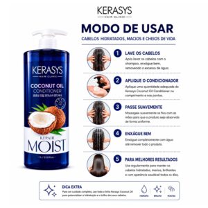 Condicionador Kerasys Coconut Oil Repair Moist 1l - Imagen 4