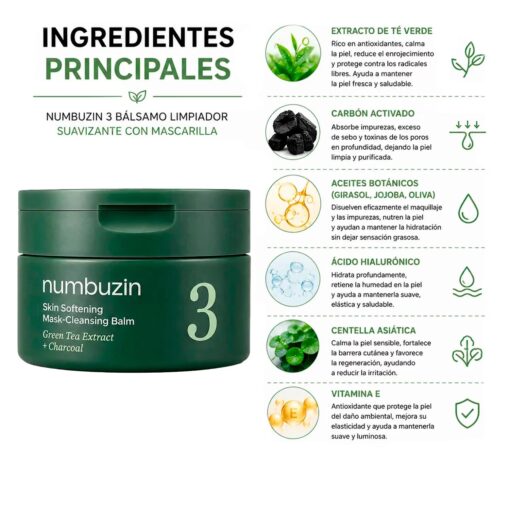 Alternative view of Cosmético Numbuzin Pore&makeup Cleansing Blam With Green Tea 85ml