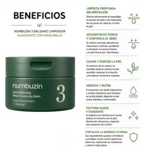 Cosmético Numbuzin Pore&makeup Cleansing Blam With Green Tea 85ml - Imagen 3