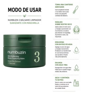 Cosmético Numbuzin Pore&makeup Cleansing Blam With Green Tea 85ml - Imagen 4