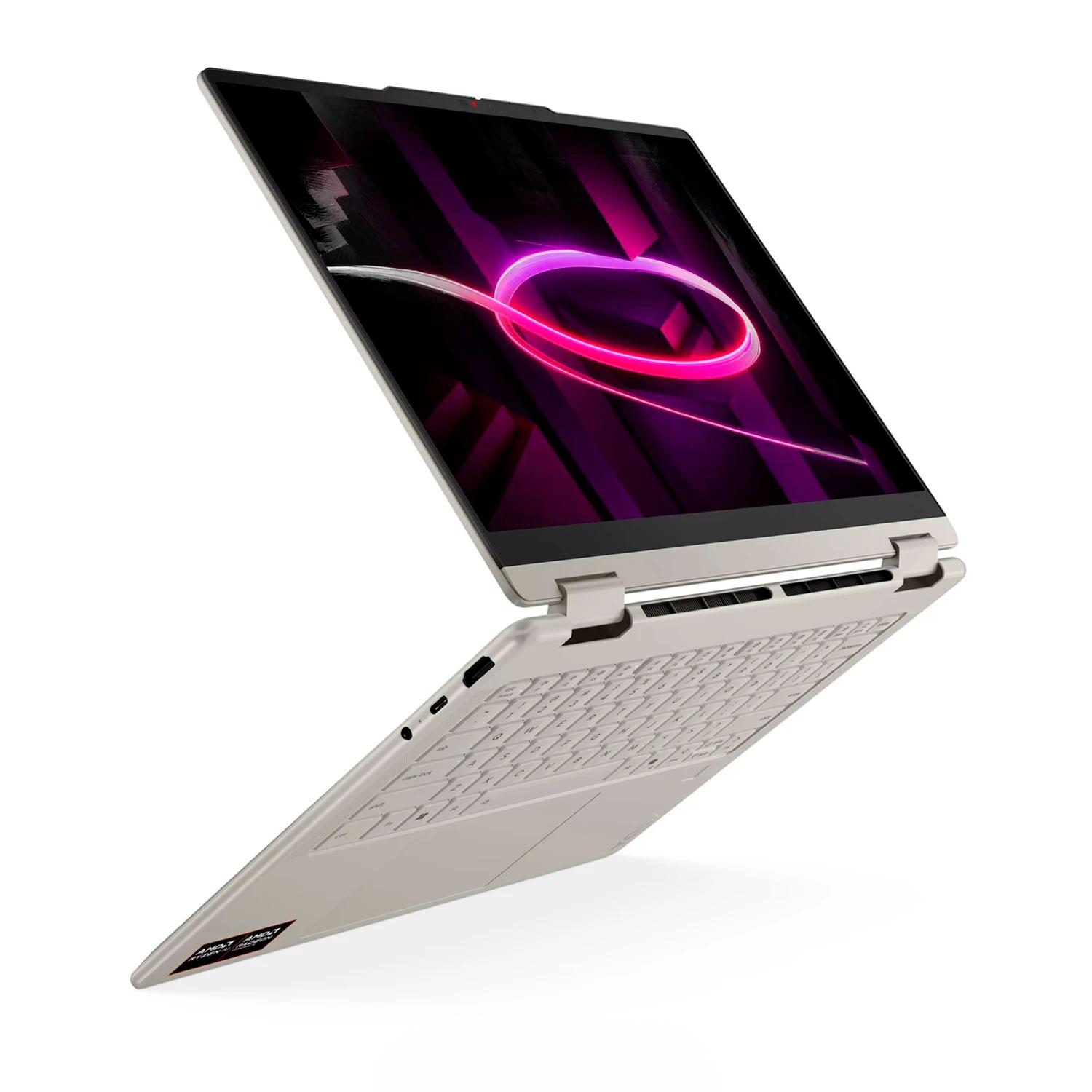 Notebook Lenovo Yoga Amd Ryzen Ai 5-430 16gb Ram 512gb Ssd Pantalla 14" 2k Oled Touch Windows 11 Inglés Seashell - 83td0000us - Imagen 3